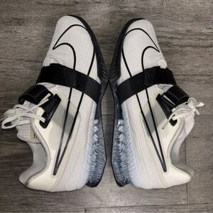 Nike Romaleos 4 Mens Sz 12 White Black Weightlifting Shoes CD3463 101